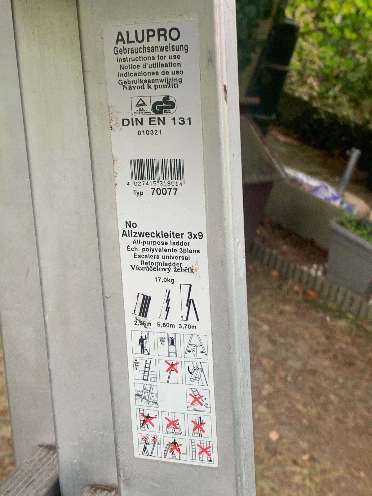 Ladder, Pliable ou rétractable/escamotable, Comme neuf, Échelle, Enlèvement