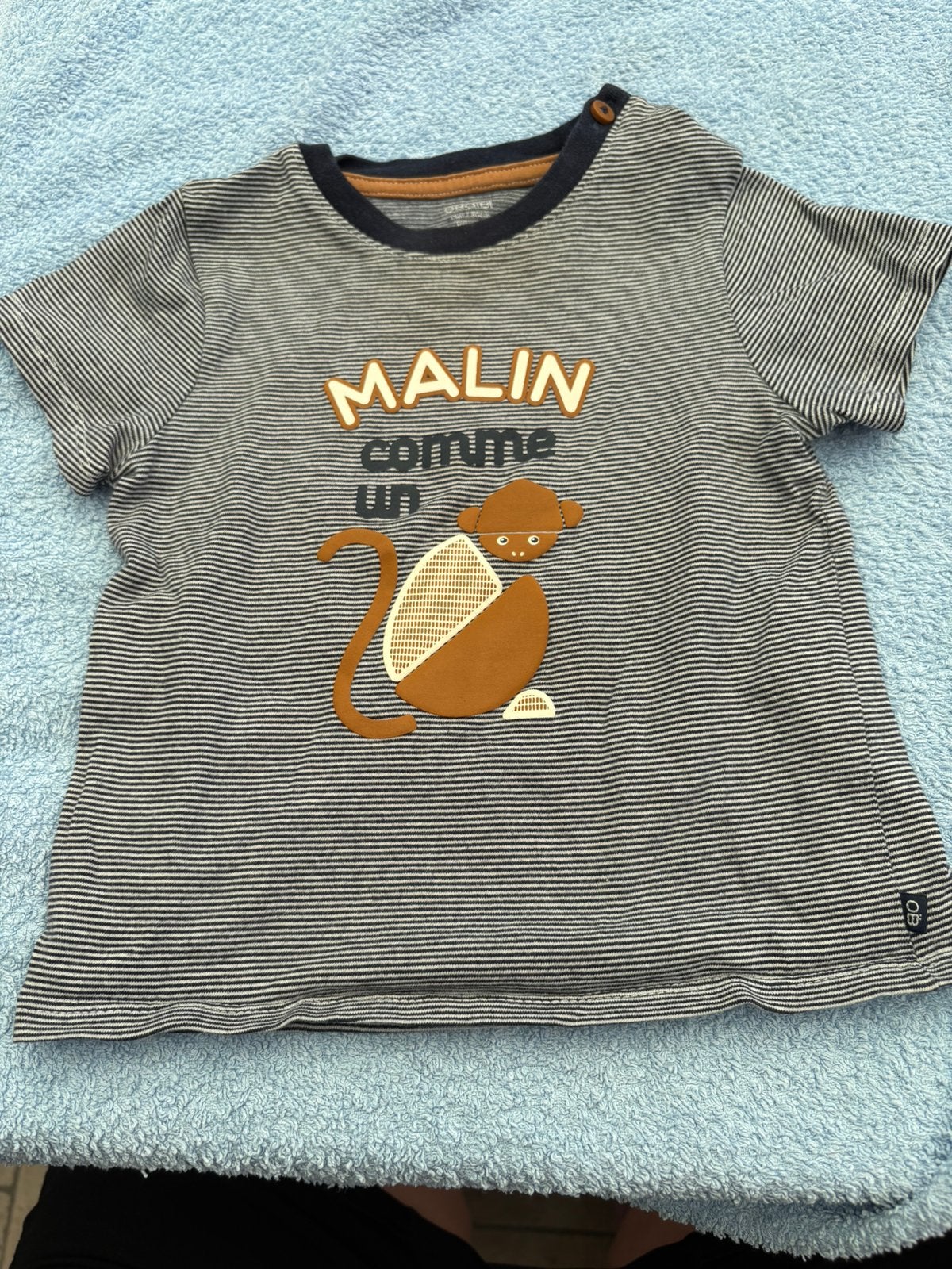 Grijs tshirtje, Enfants & Bébés, Vêtements de bébé | Taille 80, Enlèvement, Comme neuf