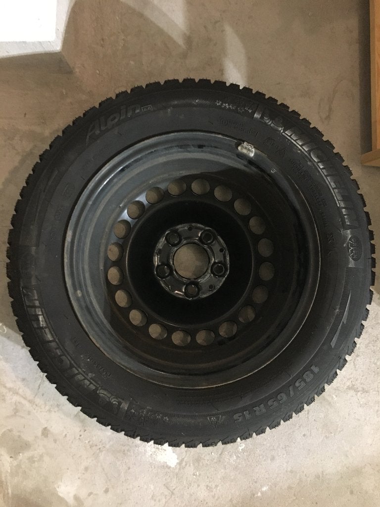 4 originele Mercedes stalen velgen 15", Auto-onderdelen, Ophalen, Gebruikt, 15 inch, Banden en Velgen