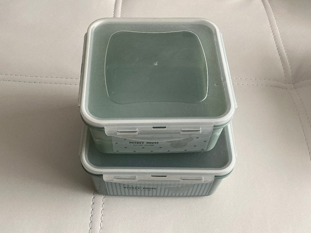 Leuke set mickey mouse opbergdozen, Maison & Meubles, Cuisine| Tupperware, Enlèvement, Utilisé, Vert, Autres types