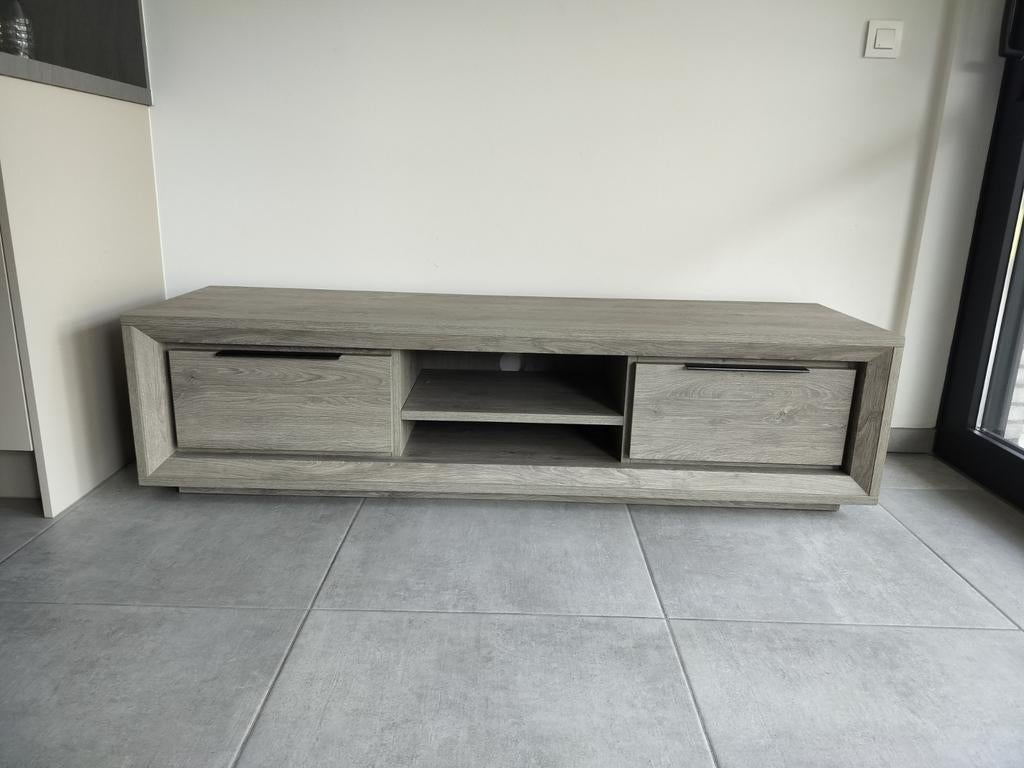TV Meubel met schuiven in grijs hout, Ophalen