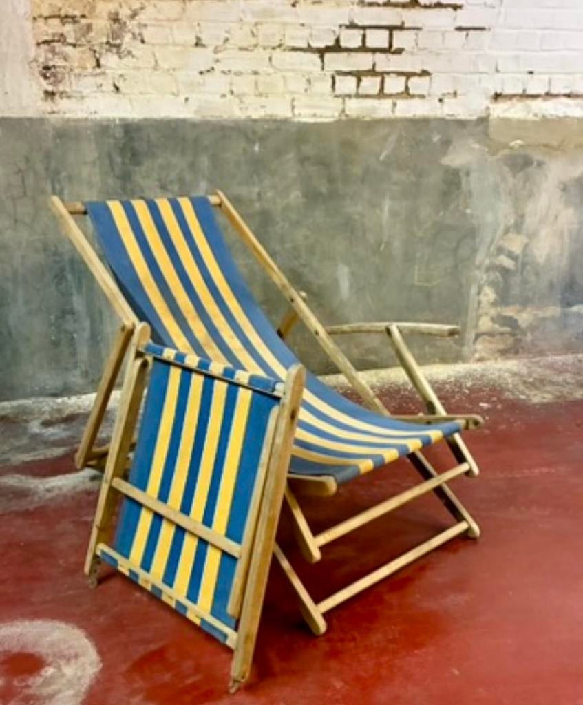 Vintage strandstoelen jaren 50 (2st), Antiek en Kunst, Ophalen