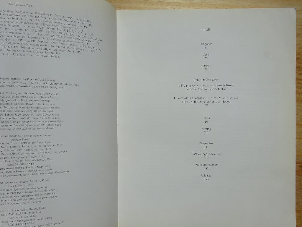 Joseph Beuys, Natur Materie Form, 1991 Nordrhein-Westfalen, Enlèvement ou Envoi, Utilisé, Peinture et dessin