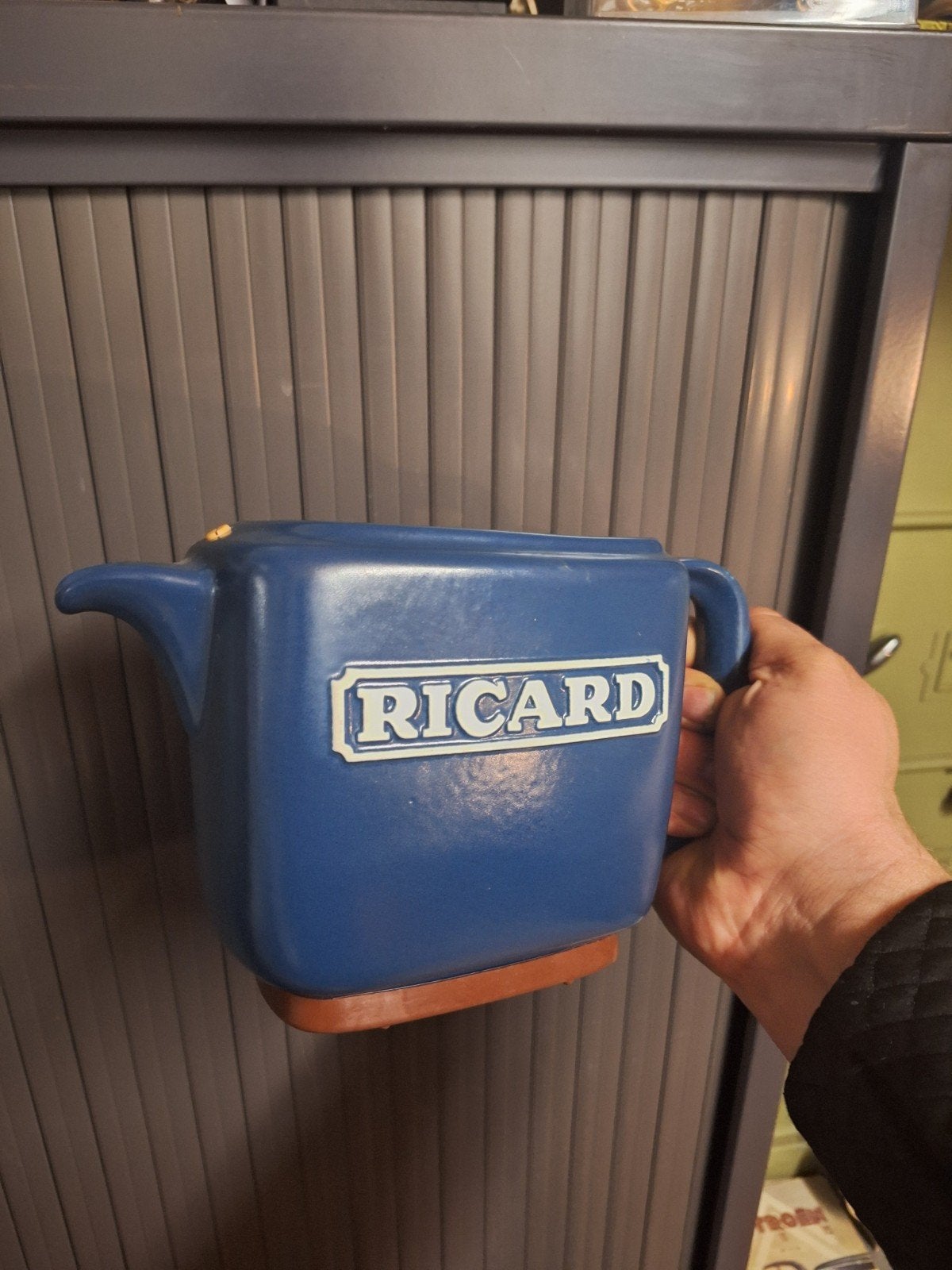 cruche a eau ricard 1litre E15 complet état neuf, Enlèvement ou Envoi