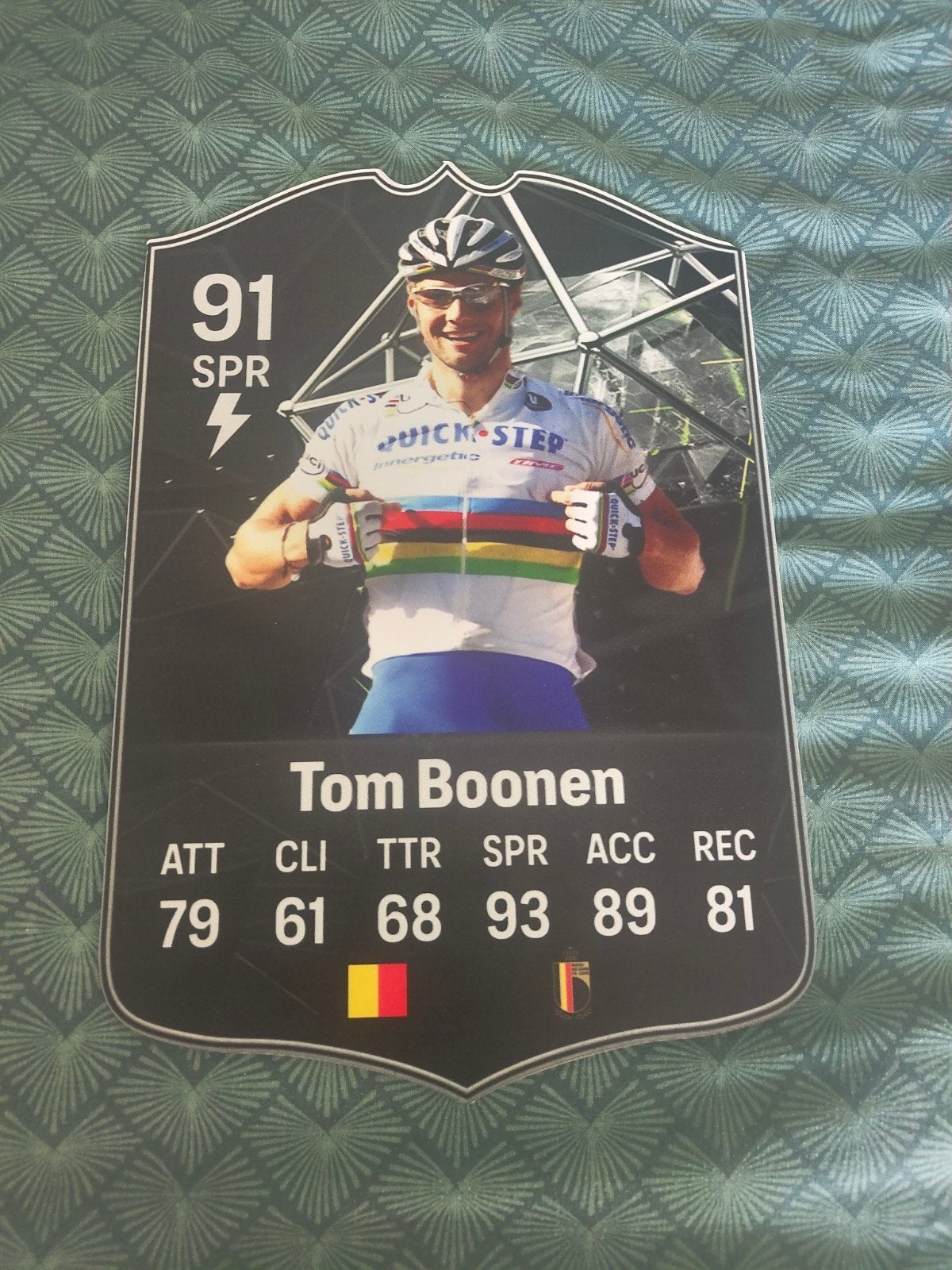 Wielerkaartje (37cmx25cm) - Tom Boonen, Ophalen, Zo goed als nieuw, Plaatje