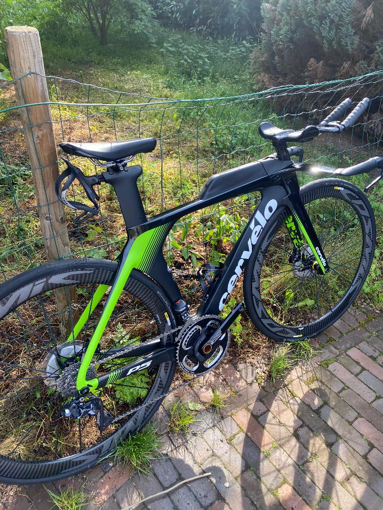 Tijdritfiets, Carbon, 49 tot 53 cm, Zo goed als nieuw, Schijfrem