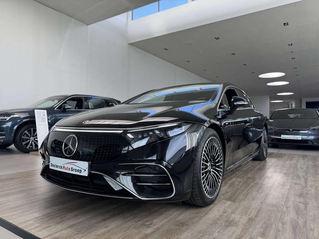 Mercedes-Benz EQS 450+ AMG*FULL OPTION*1STE EIGENAAR*ONGEVAL, Achat, 333 ch, Phares entièrement LED, Noir
