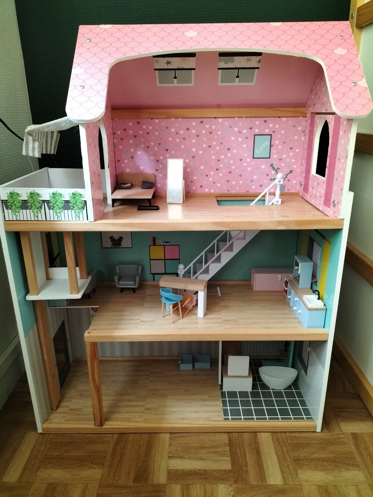 houten poppenhuis, Ophalen, Poppenhuis
