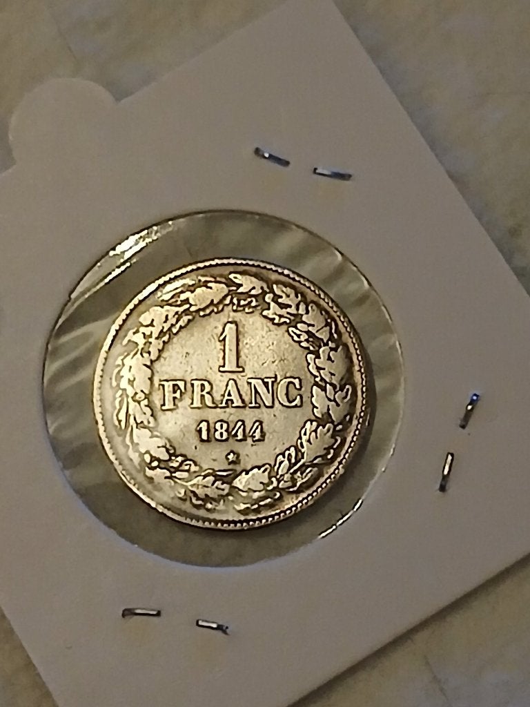 1 franc 1844 Belgie, Postzegels en Munten, Verzenden, Zilver, Losse munt, Zilver