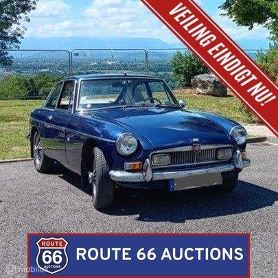 MG MGB GT | 1966 | Route 66 Auctions, Auto's, Zwart, Bedrijf, Handgeschakeld, Overige carrosserie