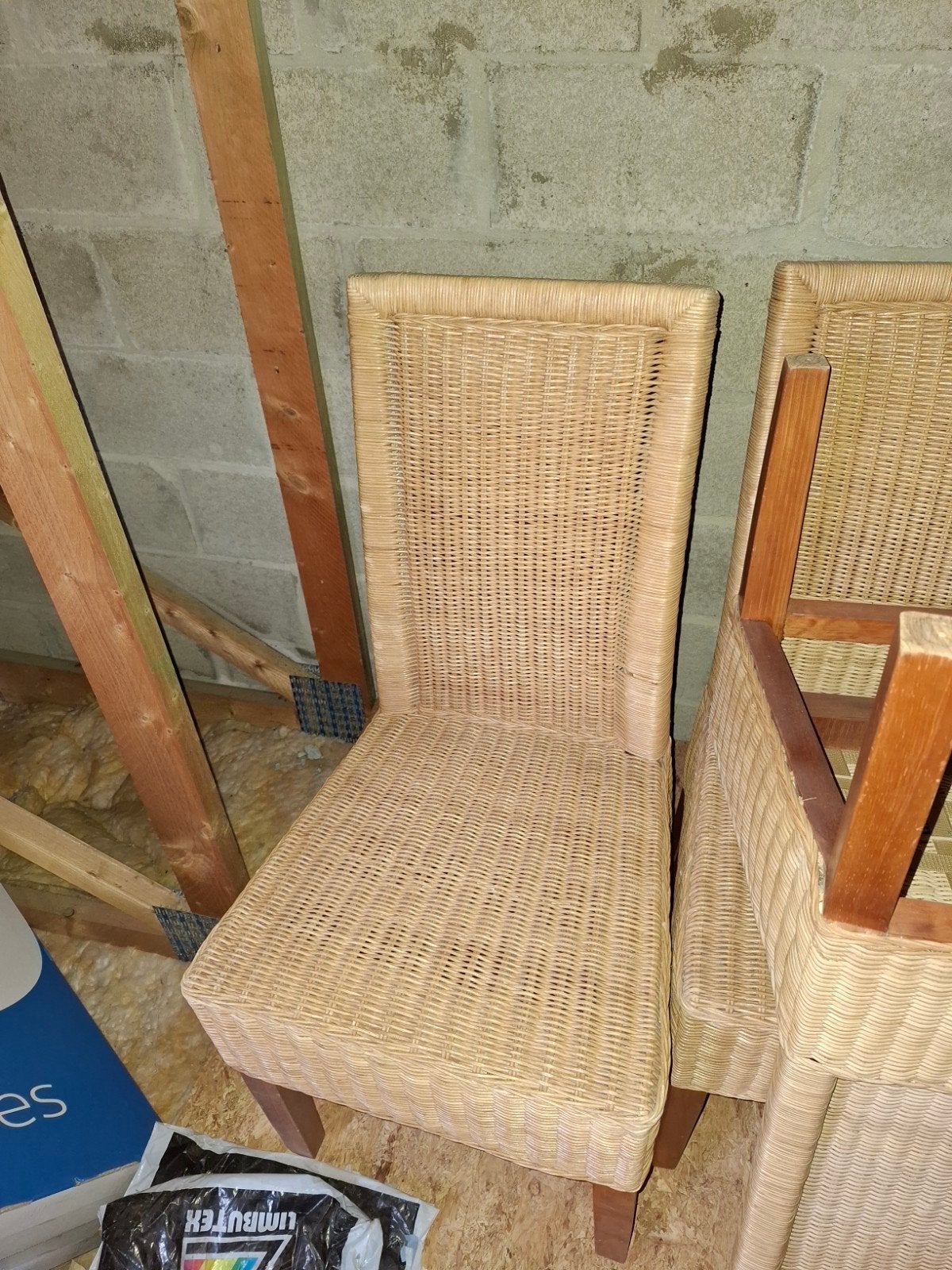 8 Chaises salle à manger, Maison & Meubles, Enlèvement, Utilisé, Osier ou Rotin, Cinq, Six Chaises ou plus