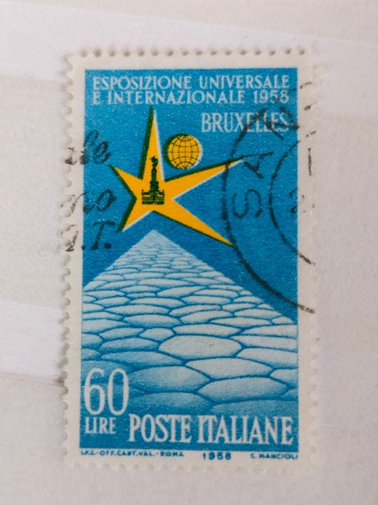 Italie 1958 -- Expo 58 Exposition universelle de Bruxelles, Envoi, Affranchi