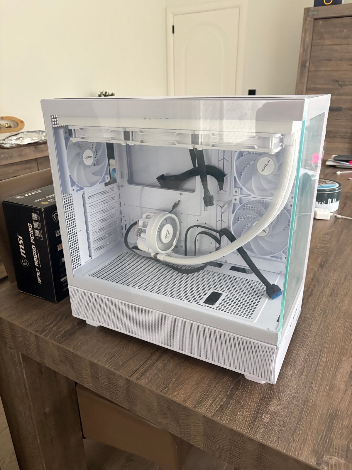 ATX Computercase + 850W PSU + 360 AIO, Computers en Software, Computerbehuizingen, Ophalen, Zo goed als nieuw