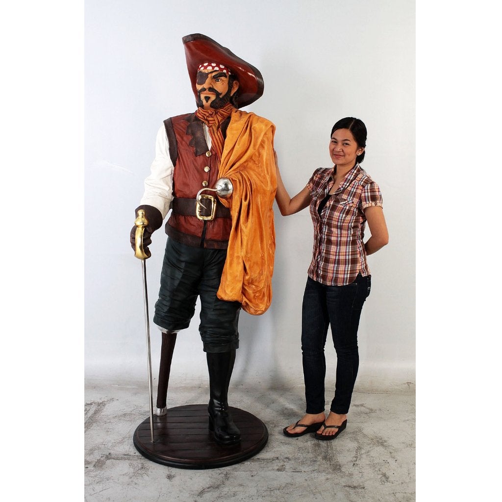 Capitaine pirate - statue de pirate de 195 cm - pirate