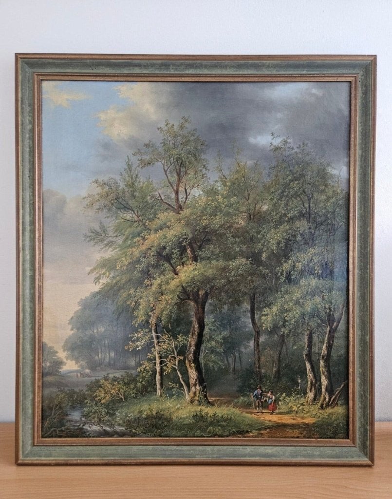 Peinture rare de Jan Wessel van Delden, Antiquités & Art, Art | Peinture | Classique, Enlèvement ou Envoi, Encadré, Paysage, Toile