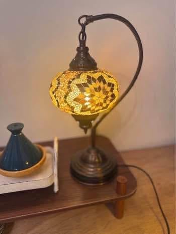 Magnifique Lampe turque mosaïque - Fabriquée à la main, Enlèvement ou Envoi, Comme neuf
