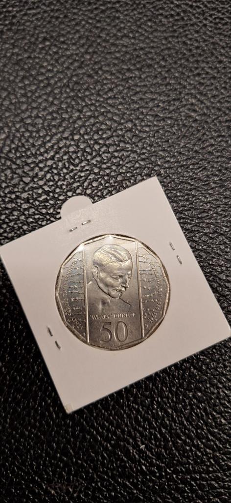 Australië 50 cent 1995 Sir Edward "Weary" Dunlop, Timbres & Monnaies, Monnaies | Océanie, Enlèvement ou Envoi