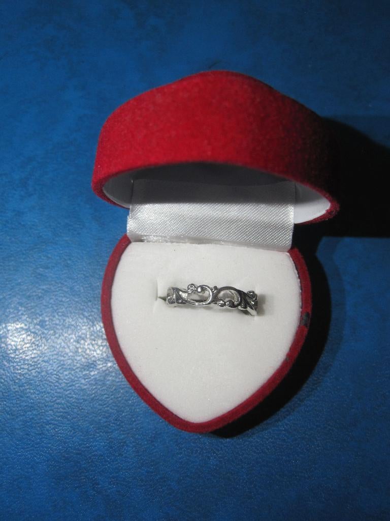 Bague - couleur argentée - élégante (NOUVEAU), Bijoux, Sacs & Beauté, Bagues, Neuf, Enlèvement ou Envoi, Fer ou Acier, Plus petit que 17