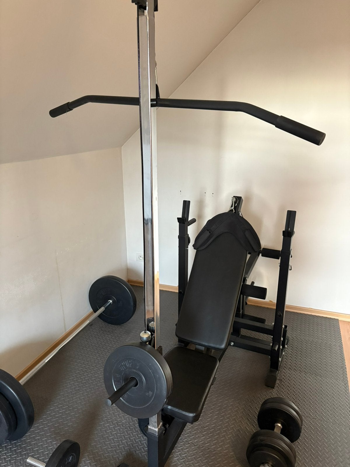 Full Fitness Set + Gewichten, Sport en Fitness, Fitnessmaterialen, Ophalen, Zo goed als nieuw, Dumbbell