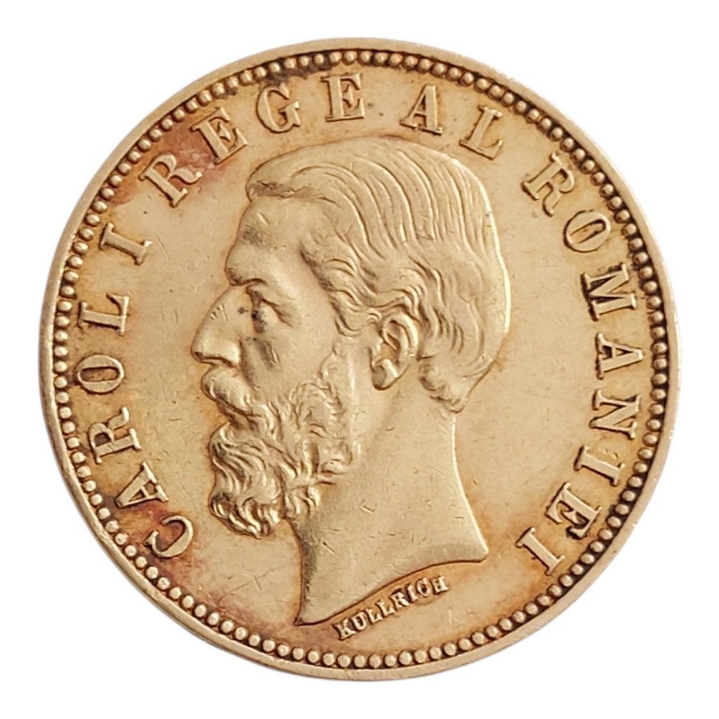 Pièce de monnaie - Roumanie - 20 Lei - 1896 - Or .900 - R1, Enlèvement ou Envoi, Autres pays, Monnaie en vrac, Or