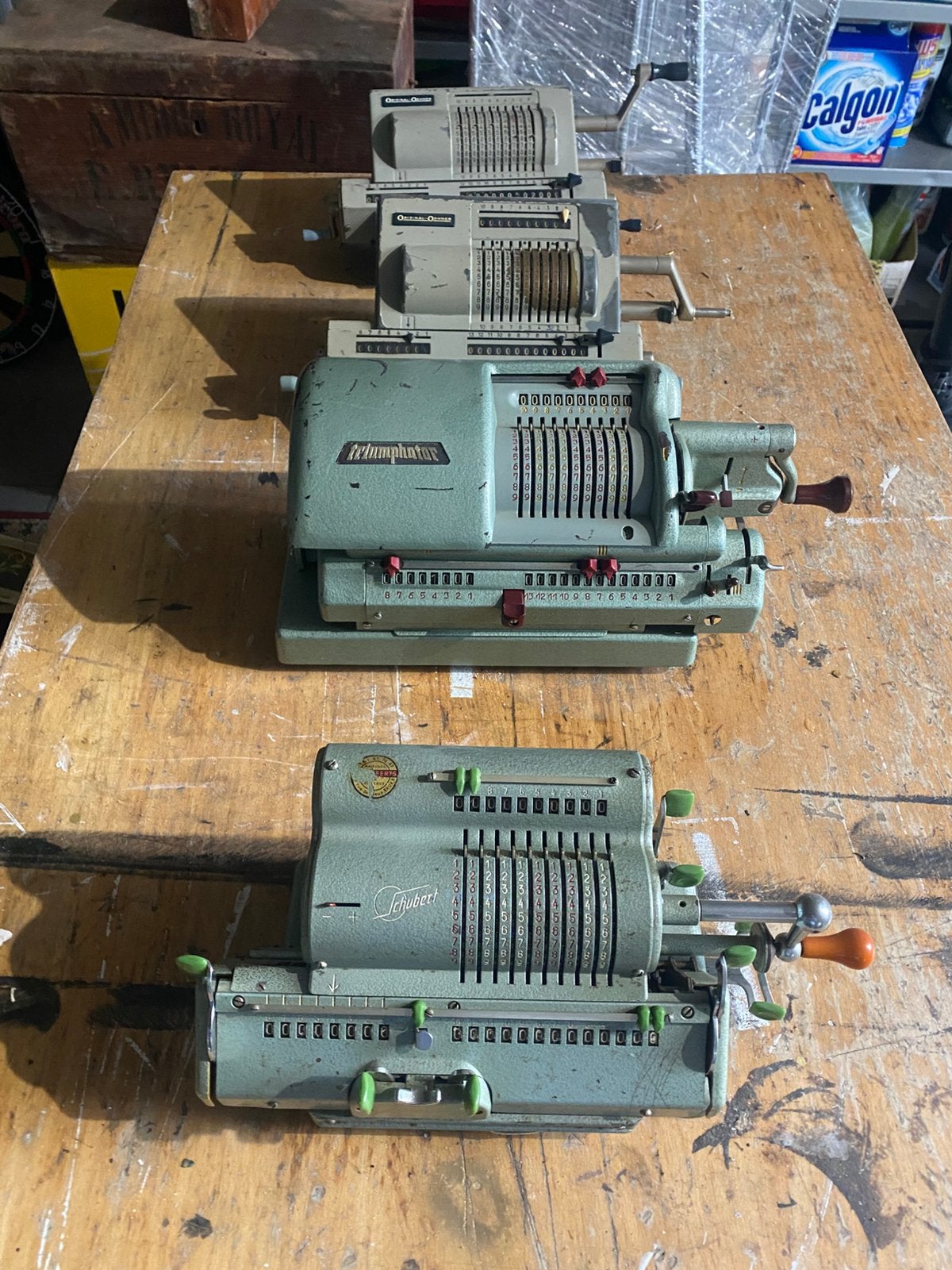 Antieke rekenmachine, Ophalen