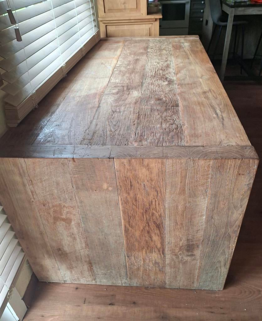 Bureau teak, Ophalen
