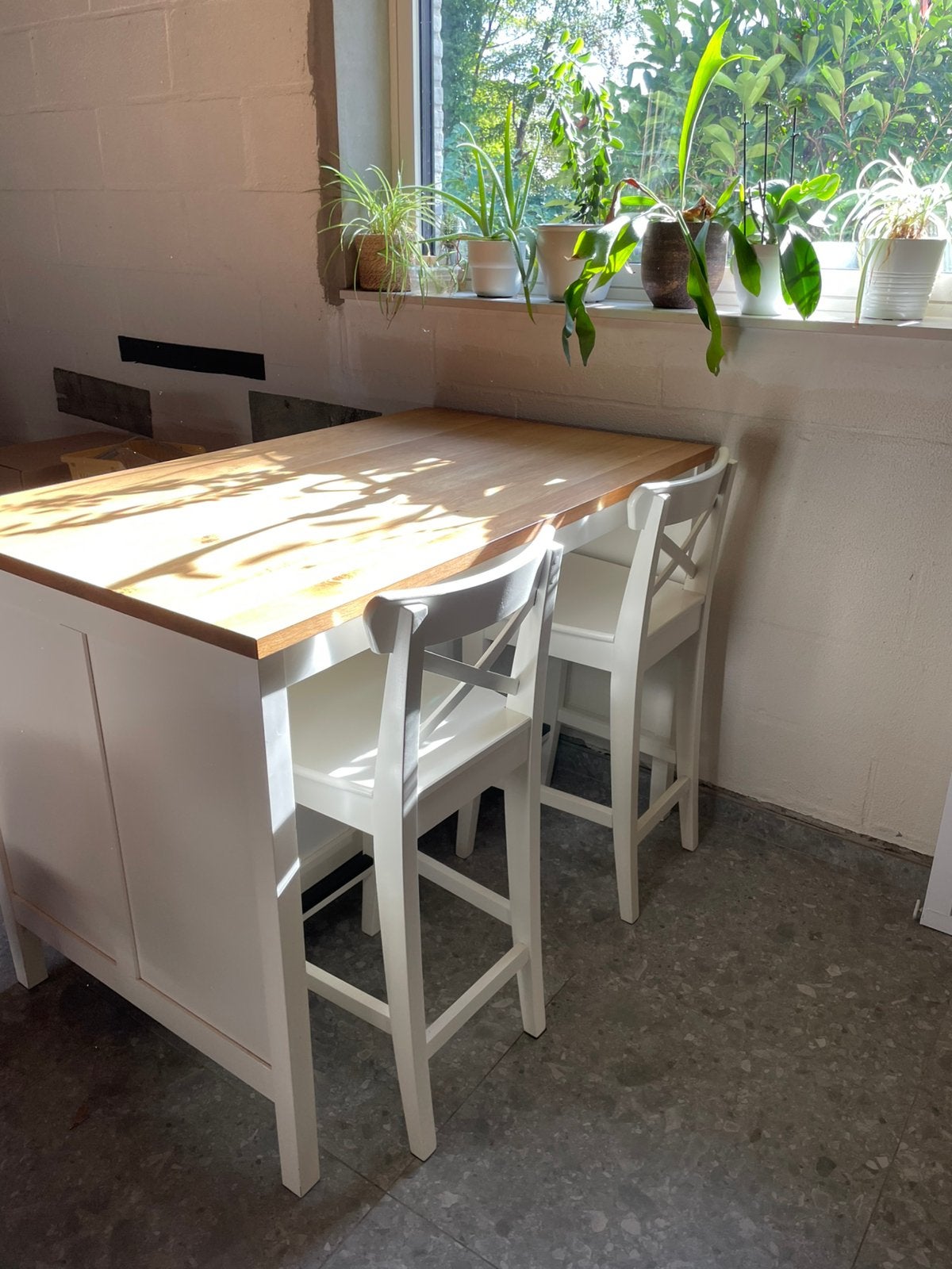 Ikea Tornviken keuken eiland met 2 barkrukken, Moins de 100 cm, 100 à 150 cm, Enlèvement, Utilisé