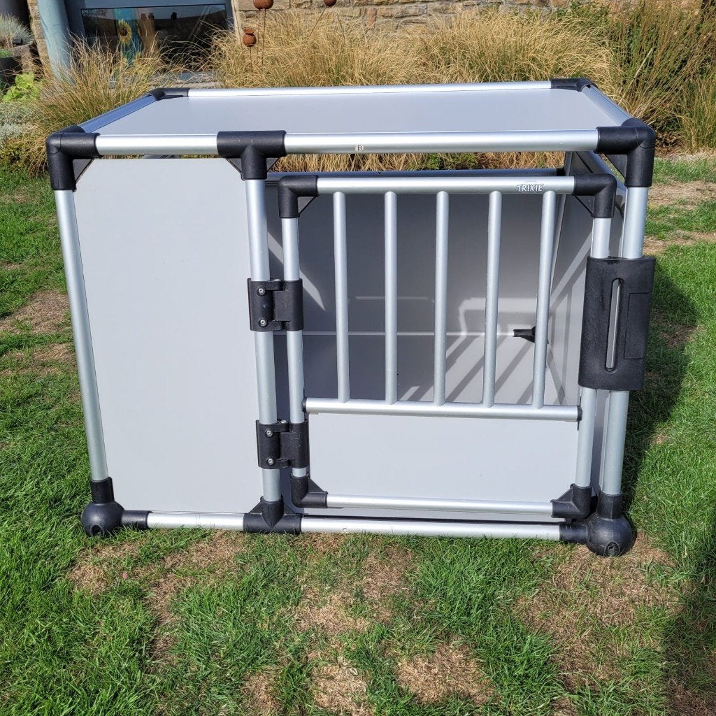 Grande cage de transport TRIXIE en alu L pour chien/voiture, Enlèvement, Comme neuf, 75 à 110 cm, 65 à 100 cm