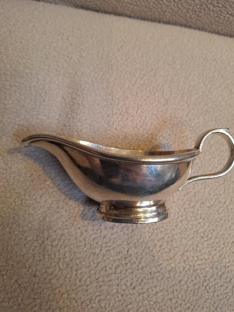 Verzilverde sauskom Wiskemann, Antiek en Kunst, Antiek | Zilver en Goud, Ophalen of Verzenden