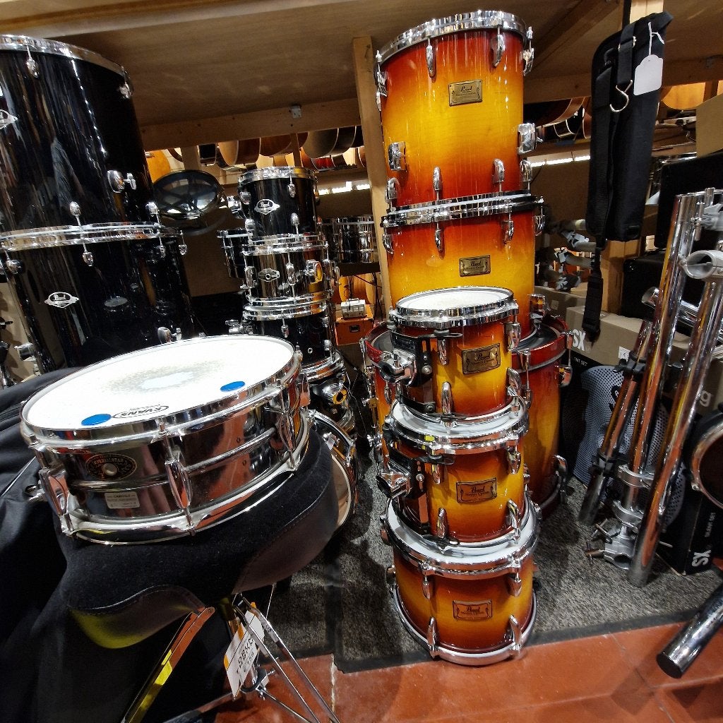 Shell Kit Pearl Masters Custom 6 pièces + Caisse cl. Tama, Musique & Instruments, Enlèvement, Utilisé, Pearl