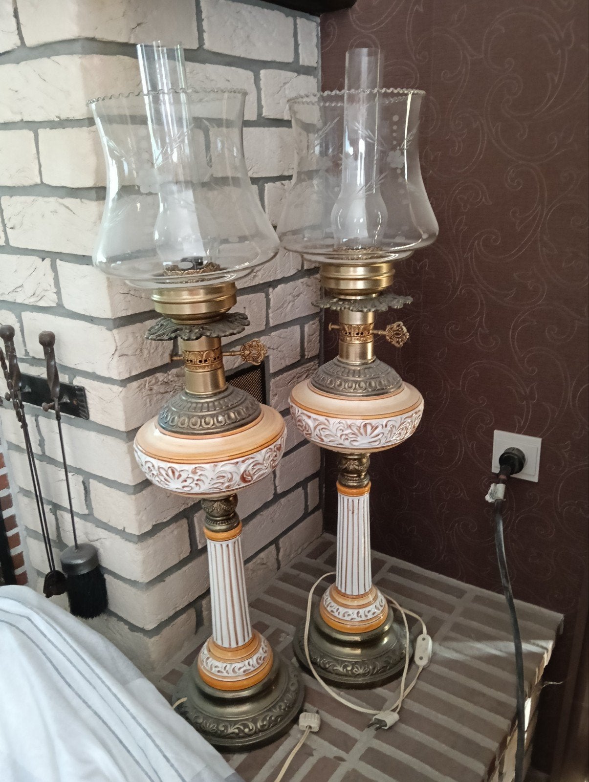 2 x lampen. 93 cm, Ophalen