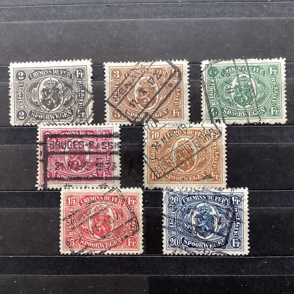 Postzegels België Spoorwegzegels SP129-134, gestempeld, Verzenden, Gestempeld, Gestempeld