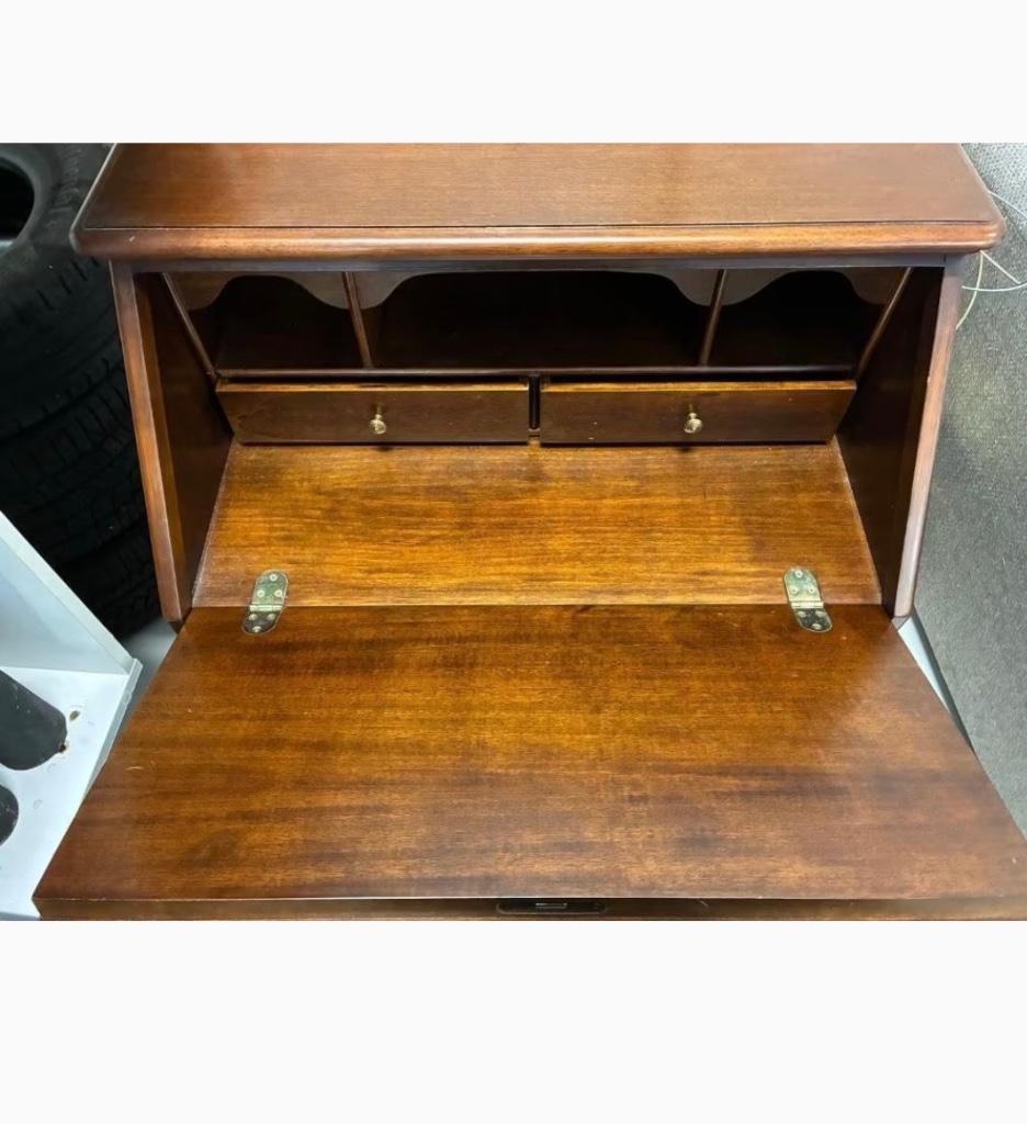 Houten Vintage secretaris bureau, Huis en Inrichting, Bureaus, Ophalen, Zo goed als nieuw