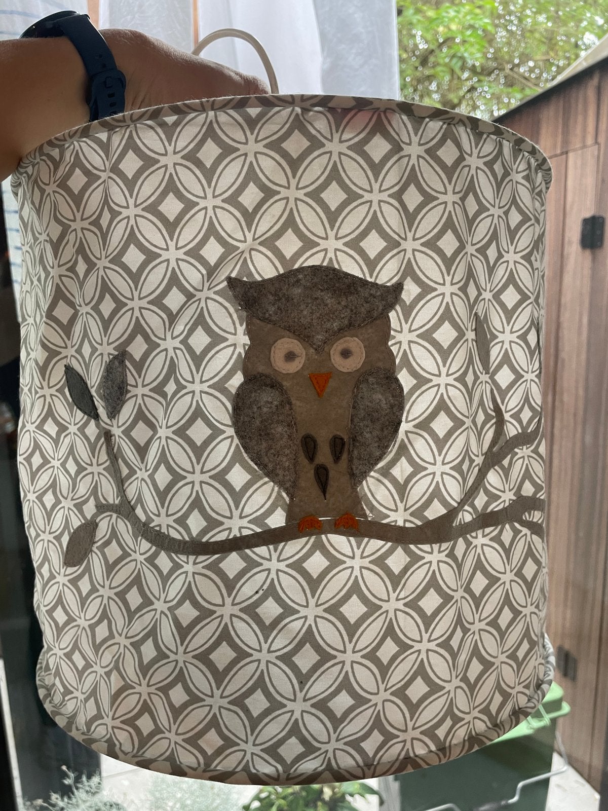 Hanglamp met uiltjes, Huis en Inrichting, Ophalen, Zo goed als nieuw, Textiel