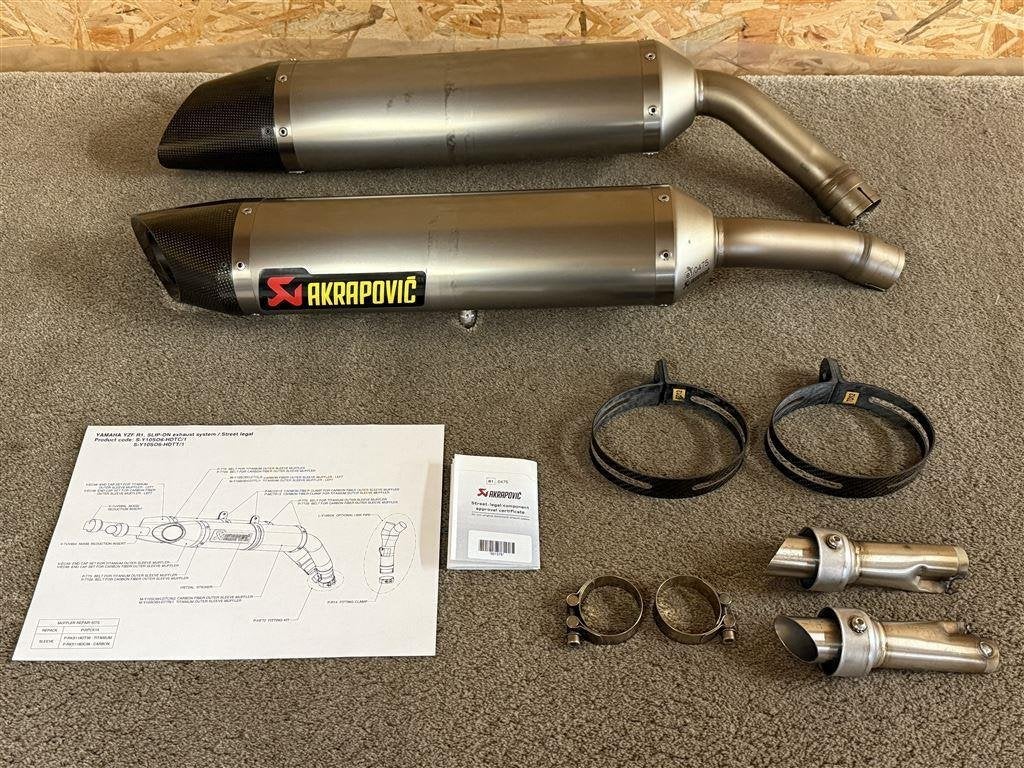 Akrapovic uitlaten dempers Yamaha YZF-R1 YZFR1 R1 04-06 RN12, Motoren, Onderdelen | Yamaha, Verzenden, Gebruikt
