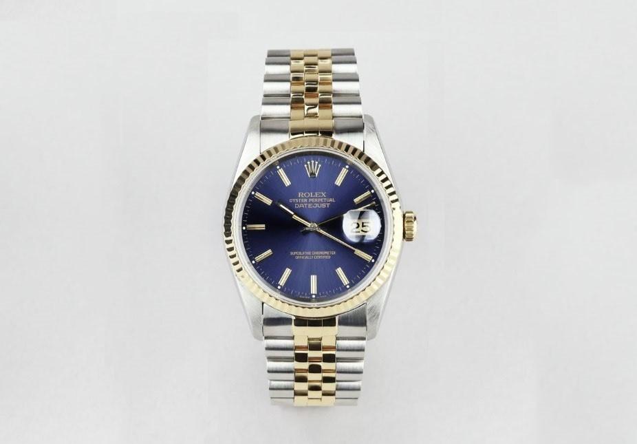 ROLEX DATEJUST 36mm - ORIGINEEL - FULL SET, Ophalen, Polshorloge, Zo goed als nieuw, Goud