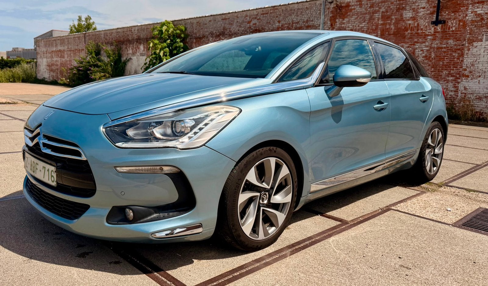 Citroen ds5 1.6i benzine. Full option, Auto's, Euro 5, Zwart, Blauw, Leder