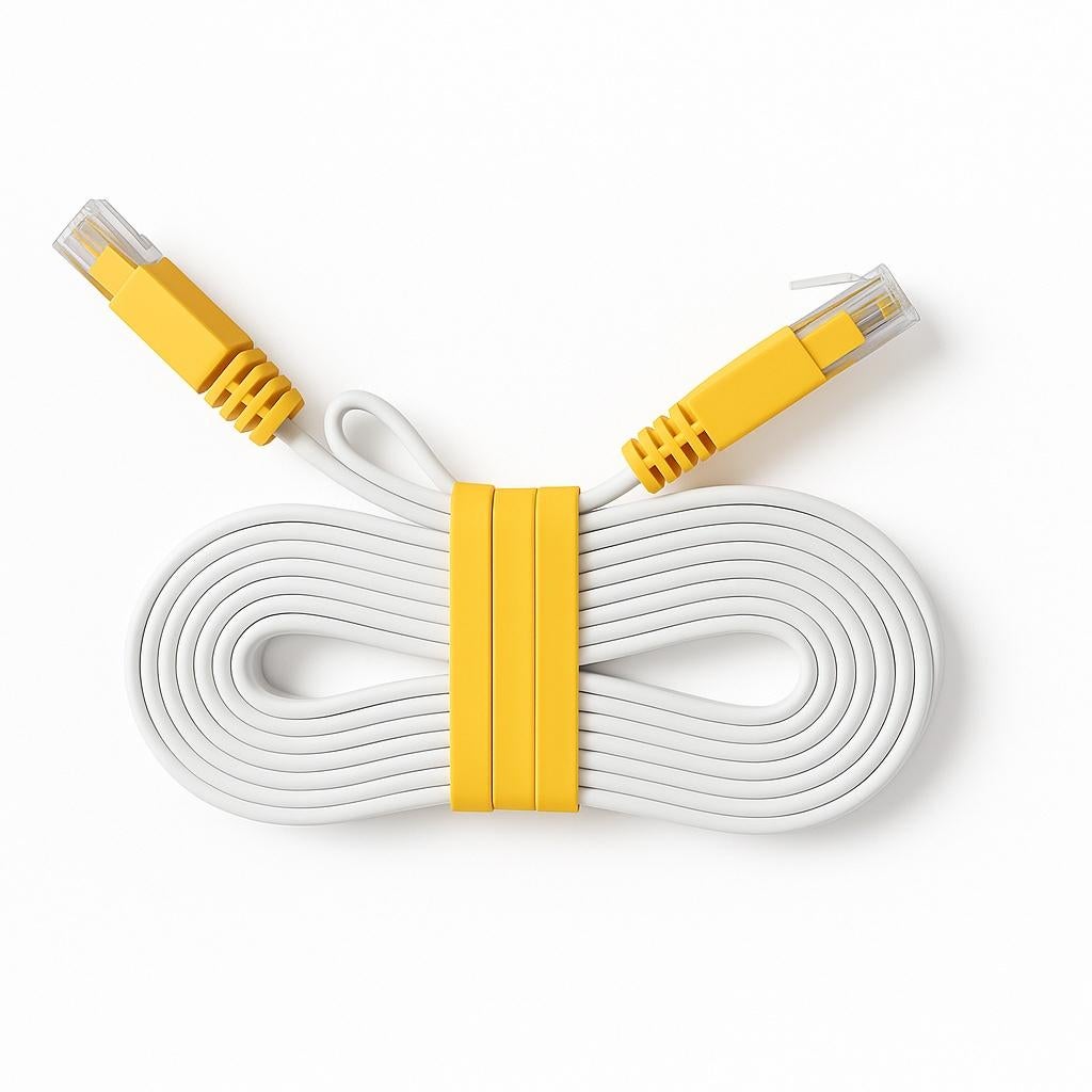 Câble UTP plat - Cat 5 - 1,50 mètre UTP blanc - Câble 150 cm, Enlèvement ou Envoi, Neuf