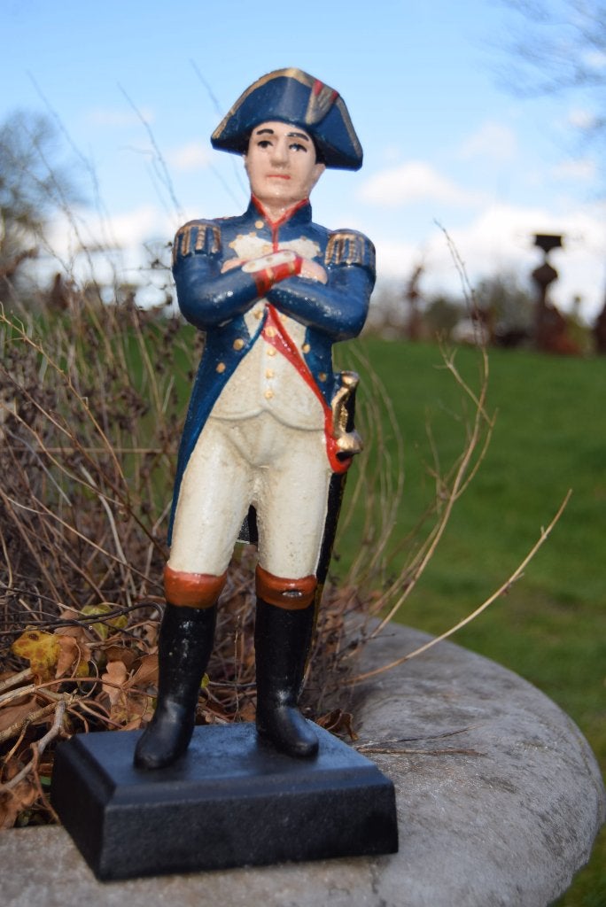 Statue Napoléon en fonte polychrome, Brocante, Enlèvement ou Envoi, Utilisé, Multicolore