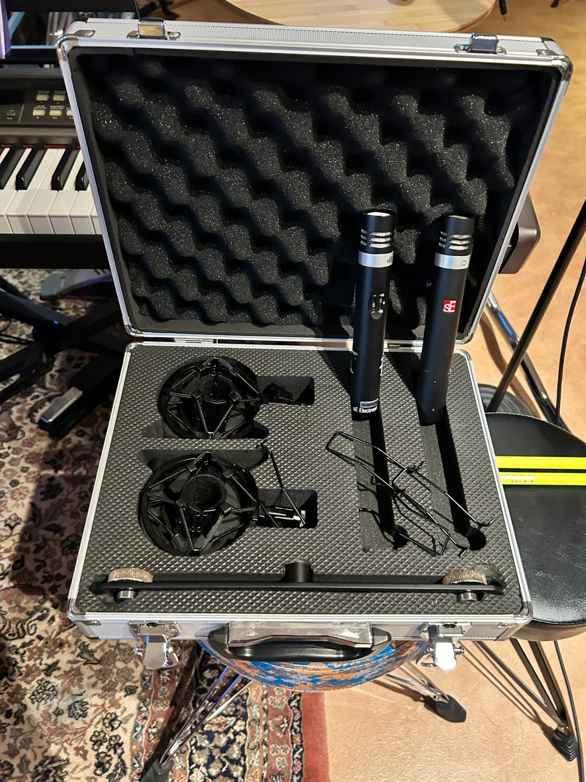 SE Electronics SE5 Stereo Condensator Pair met hardcase, Muziek en Instrumenten, Microfoons, Ophalen of Verzenden, Gebruikt, Instrumentmicrofoon