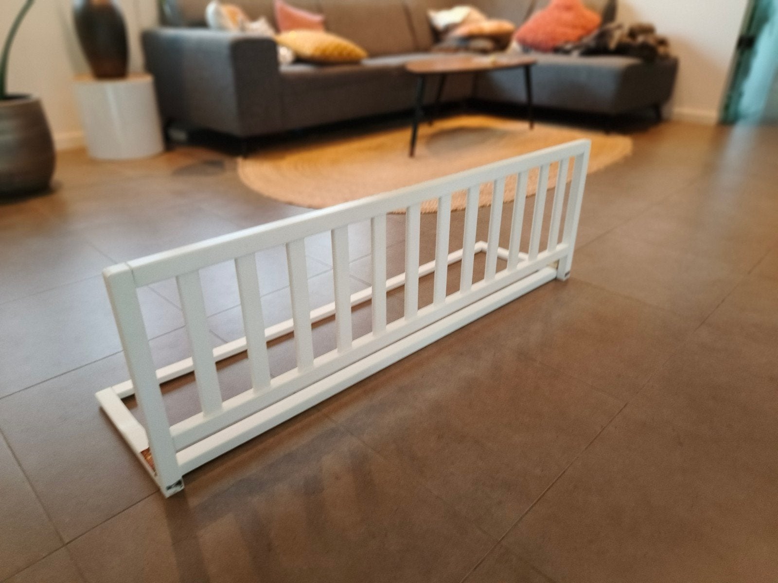 Bedhek wit, Ophalen, Gebruikt, Wit, Hout