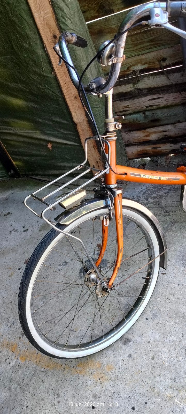 Peugeot nouveau style plooifiets, Ophalen