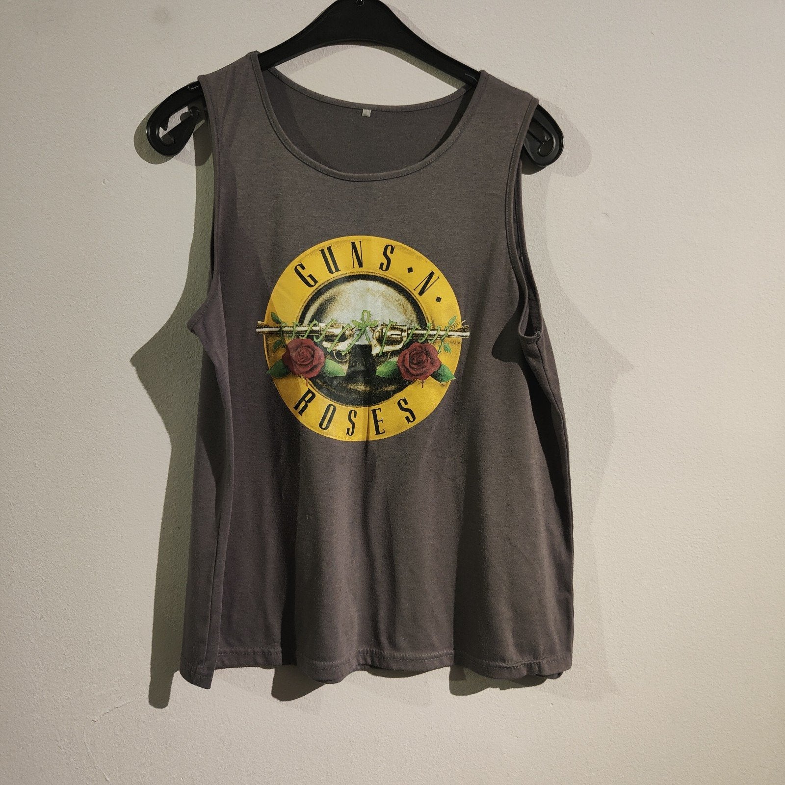 Guns N' Roses vintage rockgrijze tanktop voor dames/heren L, Maat 42/44 (L), Ophalen of Verzenden, Zonder mouw, Grijs
