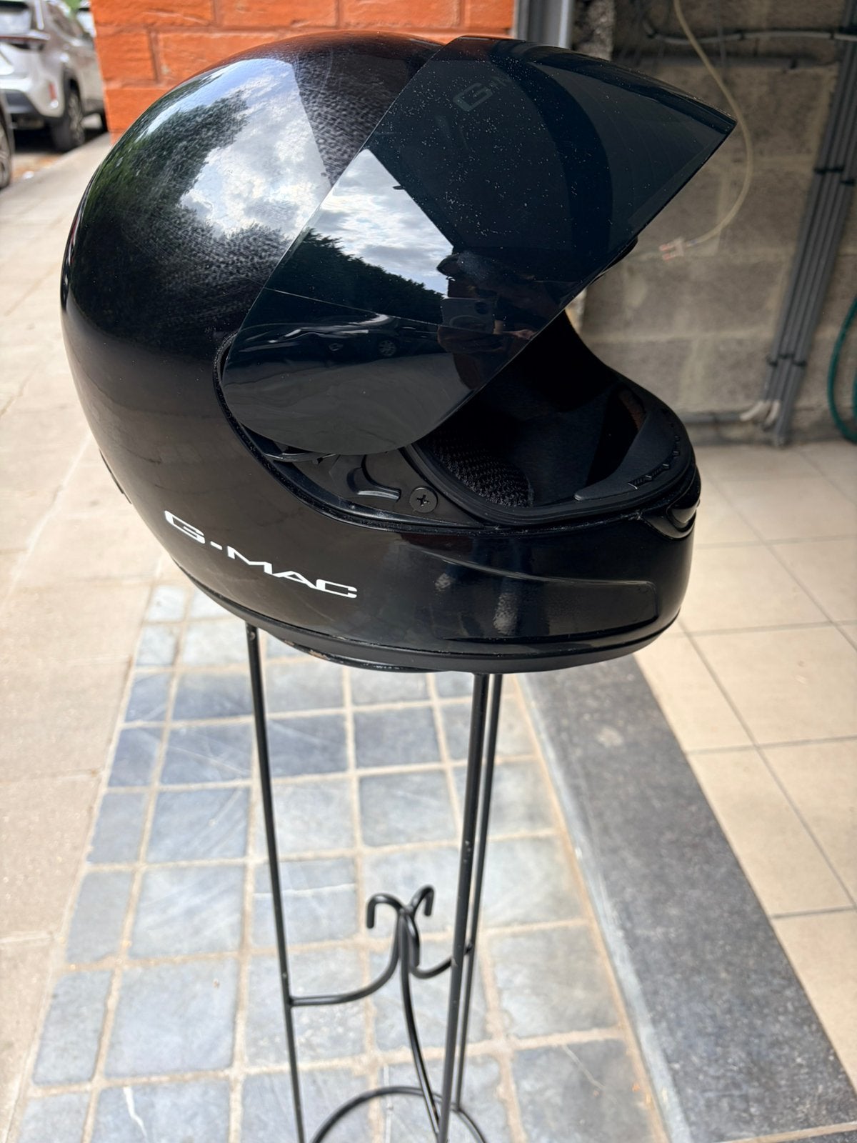 Casque moto femme couleur noir T:XS, Motos, Enlèvement, XS