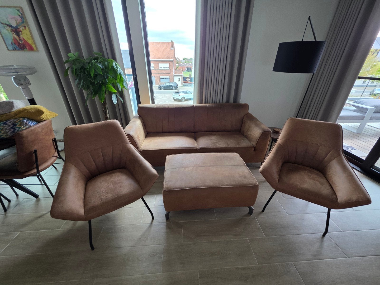 2-zit met bank en fauteuils, Ophalen
