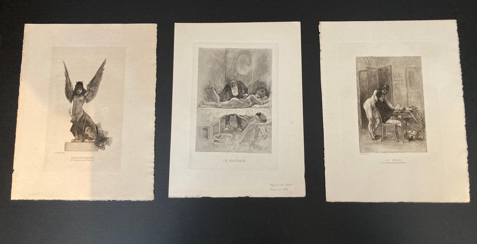 3 heliogravures Felicien Rops, Verzamelen, Foto's en Prenten, Ophalen of Verzenden, Zo goed als nieuw