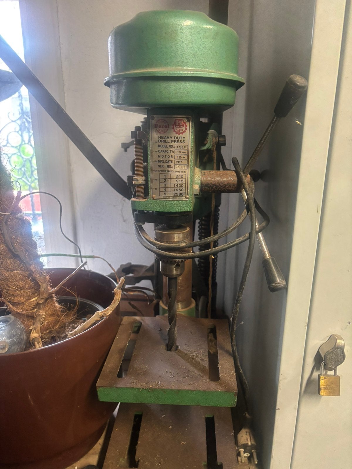 Pere (Perel) 4700 B kolomboormachine uit 1987 ligt, Doe-het-zelf en Bouw, Gereedschap | Boormachines, Ophalen, Gebruikt, Kolomboormachine