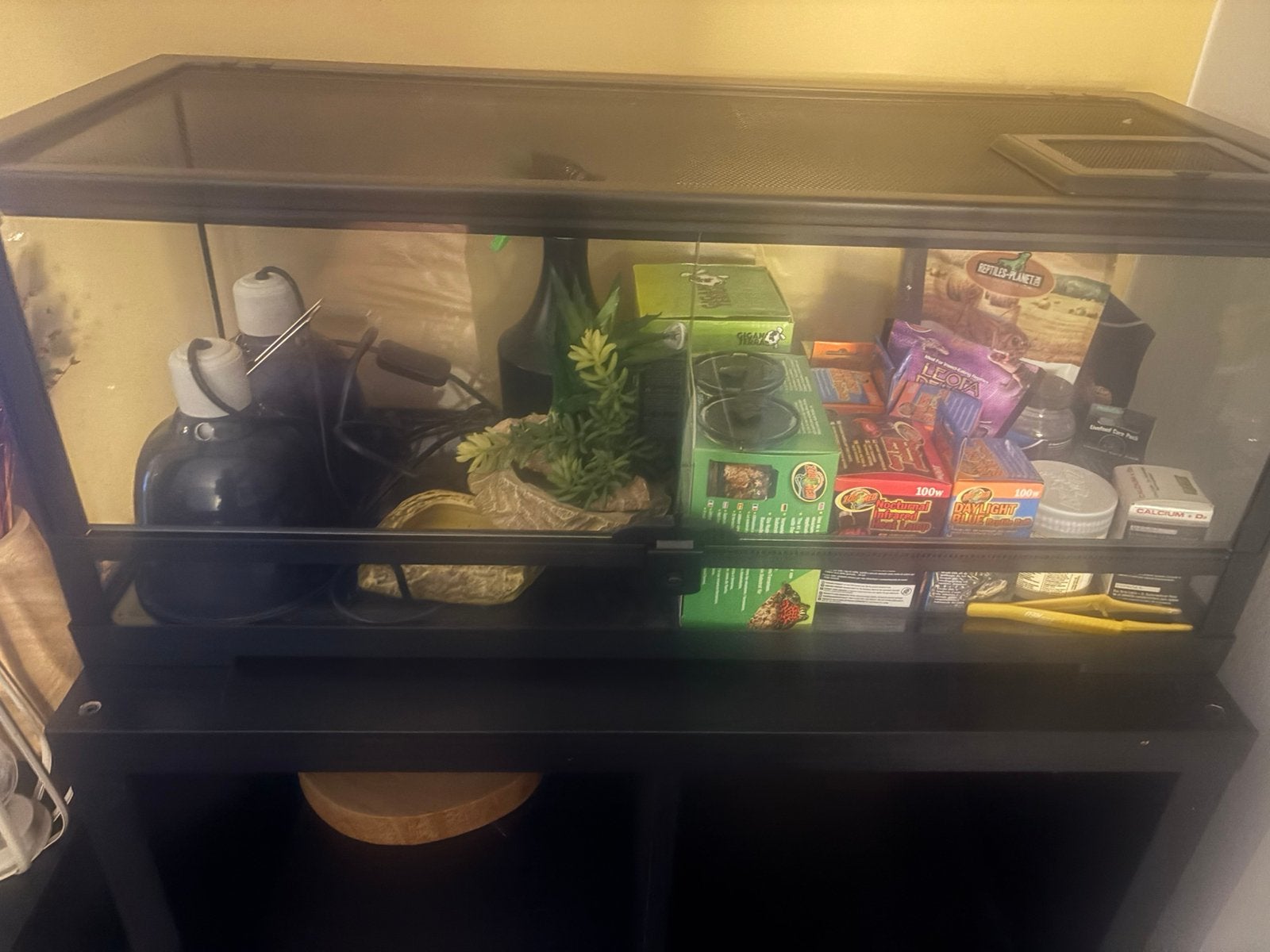 Terrarium + Tout le matériel pour reptiles associé, Enlèvement, Comme neuf