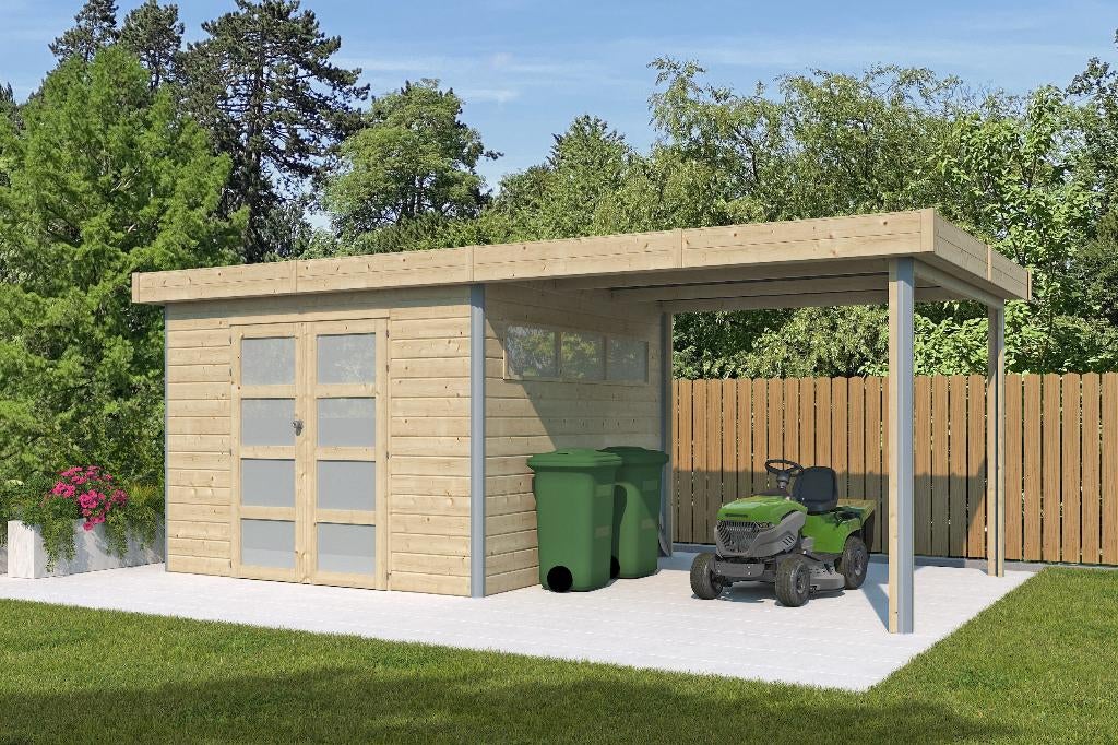 NOUVELLE cabane en rondins moderne 5101EXT285AC, Envoi, Neuf