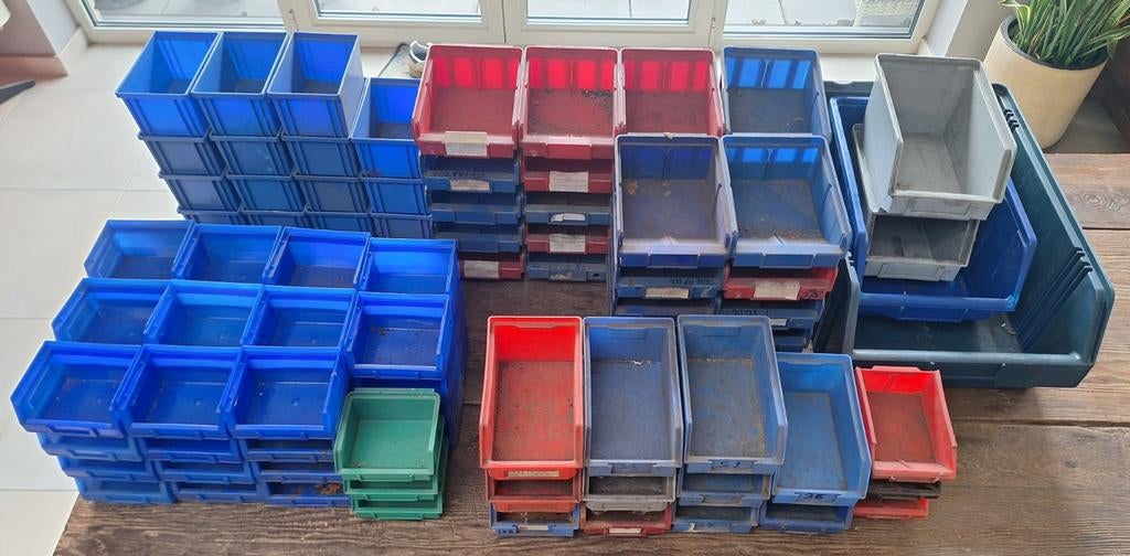 130 stuks sortimo sorteerbakjes + rekje, Ophalen of Verzenden